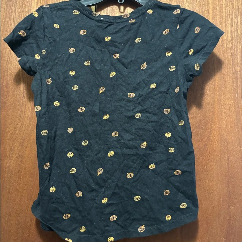 Black and Gold girl's Pumpkin Top